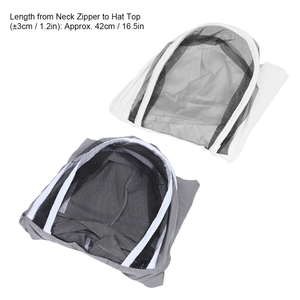 100% nuevo poliéster algodón apicultura velo protector chaqueta transpirable y cómodo cremallera apicultor trajes - Product Image 2
