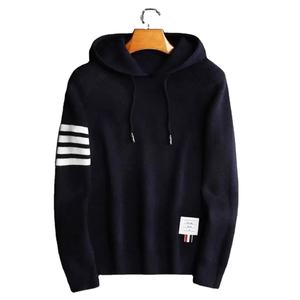 เสื้อฮู้ดลายพื้นสไตล์ฤดูหนาวของผู้ชายเสื้อสเวตเตอร์ผ้าฝ้าย100% พิมพ์ลายดิจิตัลแบบลำลอง - Product Image 1