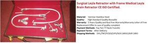 Sistema completo de retractores cerebrales Leyla: Juego de instrumentos autoestables con caja de madera para cirugía médica de Mahersi - Product Image 2