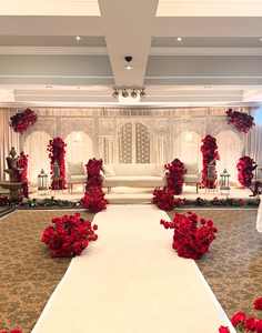 Marcos de Fibra Tallados en Oro para Bodas Musulmanas, Marcos de Fibra para Escenarios de Bodas Indias en el Reino Unido, Decoración de Bodas de Lujo con Marco Dorado para Nikkah en Australia - Product Image 5