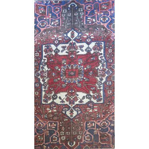 Alfombras de Lana y Algodón Hechas a Mano de Diseño Geométrico Vintage de Alta Calidad y Lujo, Alfombras Artesanales para Hogar y Oficina - Product Image 1