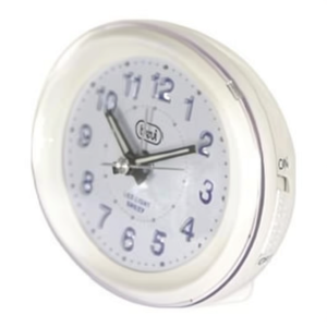 Sveglia Sl 3052 Bianco Analog Desk <b>Clock</b> With <b>Battery</b> Power And One Alarm Feature - Product Image 1