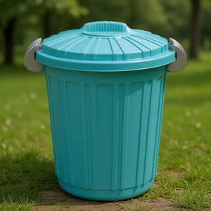 Bidone (46Lt) Teo avec couvercle à double clip AURORA Bleu 810137370V - Product Image 3