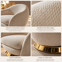 Chaise d'appoint pivotante de luxe nordique meubles canapé en forme de chambre à coucher de salon moderne pour la maison hôtel appartement utilisation