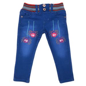 Girls Stretchable <b>Denim</b> Pant - Blue - Product Image 1