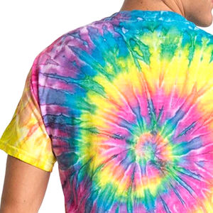Camisetas Tie Dye Personalizadas al por Mayor de Fábrica, Camisetas Tie Dye para Hombre con Estampado de Color Sólido, Mangas Regulares, Ajuste Regular - Product Image 5