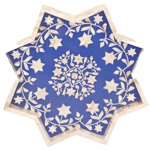 Plateaux de service en bois de mangue de haute qualité en nacre étoilée décorative pour de nombreux usages Plateaux indiens Décoration et artisanat - Product Image 2