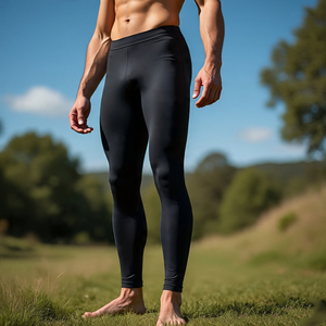 Leggings de sport pour hommes avec poche, séchage rapide, vêtements de sport de fitness, jogging, course à pied, leggings de compression à taille haute élastiques pour hommes - Product Image 6