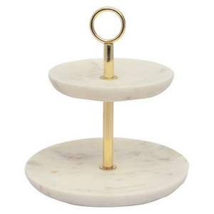 Soporte de pastel de 2 niveles de calidad real de mármol original, decoración del hogar, mesa, boda y fiesta, soporte de pastel de taza usado - Product Image 1