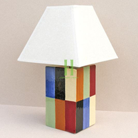 Lámpara de mesa LED hecha a mano para decoración del hogar, Base de lámpara de laca, diseño OEM, embalaje personalizado, dormitorio mediterráneo, artesanía HNH Vietnam