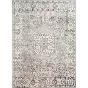 พรมขนสัตว์ถักมือ Erbe PKWL-4010 สีเทาและดำ ลายเหรียญ รูปทรงสี่เหลี่ยมผืนผ้า สไตล์คิลิม สำหรับบ้านและทางเดิน - Product Image 1