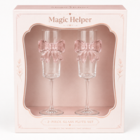 Gobelet en verre transparent à large nœud rose de luxe léger, résistant à la chaleur, en borosilicate élevé, pour boissons froides à domicile, fournisseur