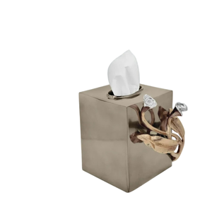 Modern <b>Kitchen</b> Countertop Stainless Steel <b>Tissue</b> Box Napkin <b>Holder</b> High Quality Eco-Friendly Customized Shape Gold Finish - Product Image 1