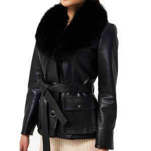 2025 calidad superior más nuevo diseño de cuero de vaca Original de cuero de oveja de moda Color desgastado OEM chaqueta de cuero de Bombardero - Product Image 2