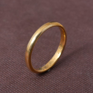 Brass Gold Plated Plain <b>Ring</b> Minimalist Smooth Band <b>Ring</b> Unisex Stackable Jewelry For <b>Men</b> And Women - Product Image 2