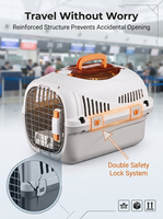 Nouvelle cage de transport pour animaux de compagnie en plastique ; cage résistante aux chocs, durable, pratique et respirante pour chats et chiens, capacité maximale de 9 kg, idéale pour les voyages