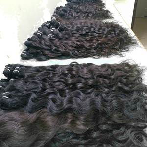 Pelo humano de la Virgen del color negro crudo natural de la onda del cuerpo de Remy indio al por mayor - Product Image 6