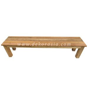 Banc Long en bois moderne de luxe intérieur/extérieur, banc en bois Patio jardin bancs en bois meubles - Product Image 1