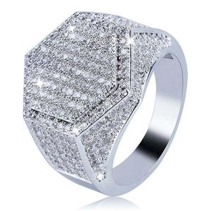 Bague de championnat Hip-Hop Pinky en argent sterling 925 personnalisée pour homme Moissanite glacée diamant Bling Pave bijoux de mode - Product Image 1