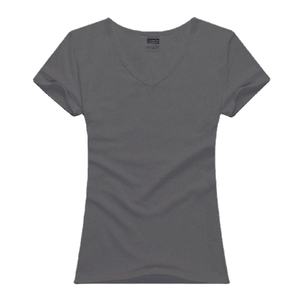 Camisetas con cuello en V de primera calidad, diseño personalizado, opciones OEM, camisetas con cuello en V para mujer - Product Image 5