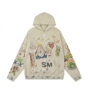 Nuevo diseño hecho a medida vintage transpirable propio logotipo Sudadera con capucha/estilo callejero en blanco más nuevo diseño lavado ácido Sudadera con capucha - Product Image 6