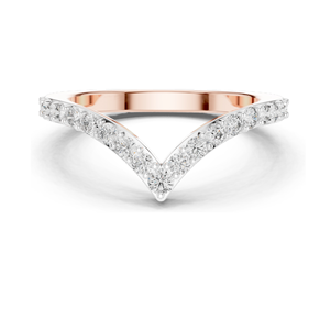 แหวนเพชรทรงตัววี 0.66 กะรัต สำหรับผู้หญิง ความใส VVS-VS EF ทอง 18KT, 14KT, 10KT และเงิน 925  ทองชมพู, ทองเหลือง, ทองขาว - Product Image 3