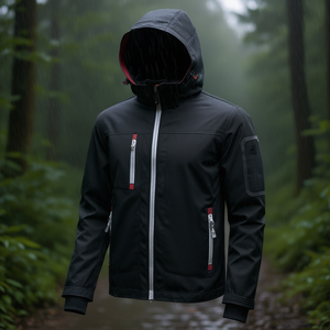 Metropolis Size L Softshell Jacket in Black/Carbon Elegant <b>Raincoat</b> - Product Image 3