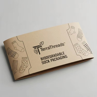 Fundas de Papel Kraft Biodegradables Personalizadas XJY, Embalaje Laminado Mate con Relieve para Calcetines y Marcos de Fotos