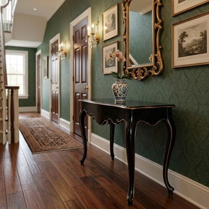 Table console de style européen, table d'entrée de style français, table d'entrée en bois massif, conçue pour les hôtels et les meubles d'intérieur antiques - Product Image 2