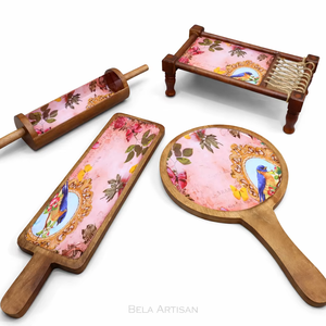 ชุดจานไม้มะม่วงเคลือบพิมพ์ลายสำหรับงานเลี้ยง จำนวนมาก - Product Image 1