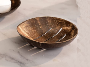 Porte-savon en noix de coco, brun naturel, salle de bain, écologique, multi-usages, éponge à récurer, porte-vaisselle, lavabo de salle de bain, cuisine - Product Image 3