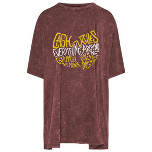 Venta al por mayor de algodón de punto personalizado de gran tamaño lavado con ácido camiseta para hombres ropa de calle Formal para hombres y niños cuello redondo - Product Image 3