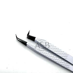 Botte mince à 90 degrés et pince d'isolation longue à 45 degrés pince à cils impression de logo personnalisé OEM durable - Product Image 4