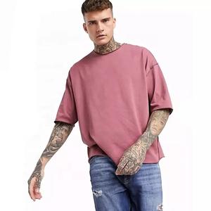 240 Gsm 100% coton unisexe luxe surdimensionné graphique T-Shirts vierge sérigraphie lourd col rond hommes grande taille - Product Image 5