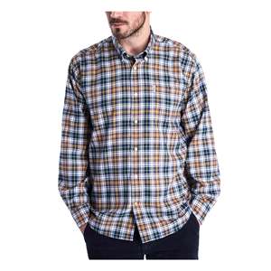 Camicia Casual da Uomo Barbour XL 4XL Blu Multicolore, a Quadri, Manica Lunga, Vestibilità Classica, in Flanella Traspirante con Bottoni - Product Image 1