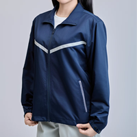 Chaqueta FMF Lisa Teñida Unisex 100% Poliéster Vietnam Impermeable Cortavientos Aislamiento Térmico Azul Marino Carcasa Rígida Todas las Temporadas