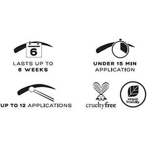 Kit de Tinte Permanente para Cejas Eylure Dybrow, Color Marrón Oscuro, Potenciadores de Cejas para Teñir las Cejas - Product Image 1