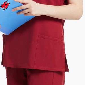 Uniformes hospitaliers de conception de collier à la mode infirmières de gommage médical ensembles d'uniformes imperméables à l'eau costumes de gommage d'allaitement anti-rides - Product Image 3