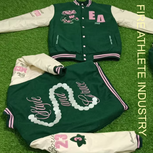 Vestes universitaires pour hommes à col montant, performance supérieure, produit fiable, tendance de la mode, manches en cuir, vestes d'extérieur universitaires - Product Image 1