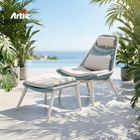 Artie Chaise longue d'extérieur en corde résistante aux UV Meubles de jardin de luxe pour patio terrasse Chaises de balcon