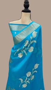 ผ้าเครปผ้าไหมส่าหรีนุ่มบริสุทธิ์ขายส่งตลาดในอินเดีย - Product Image 2