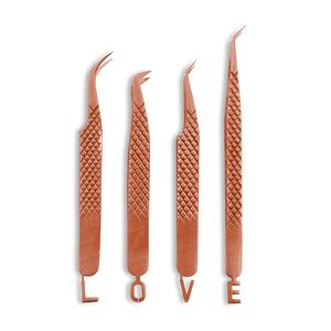 Venta al por mayor de pinzas de pestañas de acero inoxidable de alta calidad pinzas de extensión de pestañas puntiagudas personalizadas punta afilada - Product Image 4