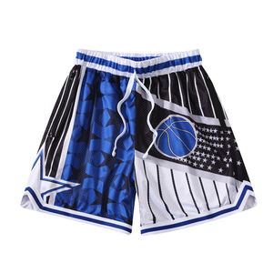 Short de basket-ball personnalisé pour hommes respirant 100% coton moyen genou brodé poche survêtement haut tendance blanc - Product Image 3