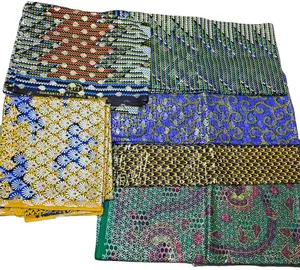 100% cotton ankara wax with foil printed fabric. 44 inches x 6 / 12 yards