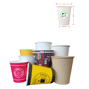 Vaso de papel de pared simple ecológico reciclable 100% al por mayor capacidad personalizada de 5 oz para servir bebidas calientes/frías estampado vino - Product Image 1