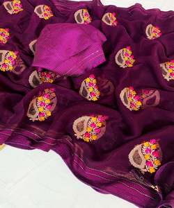 Fabricante profesional de saris para ropa de oficina de lino, que ofrece atuendos elegantes para entornos corporativos y eventos formales. - Product Image 4