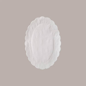 500 Pièces 17x25cm Ovale Fried Subs Assiettes en papier blanc en relief sulfurisé pour le service des aliments - Product Image 5