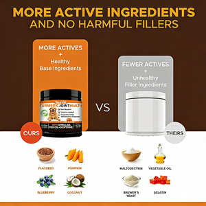 OEM/ODM Pereda Nyeri Sendi Anjing & Kucing, Kunyah Lembut Organik Campuran, Bebas Biji-bijian, Direkomendasikan Dokter Hewan, Camilan Anjing & Kucing - Product Image 3