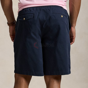 กางเกงขาสั้นผ้าฝ้ายเอวกลางสำหรับผู้ชายกางเกงขาสั้นแนวธุรกิจลำลองกางเกงยืดเรียบแบบคลาสสิกใส่ฤดูร้อนออกแบบโลโก้ได้ตามต้องการ - Product Image 3