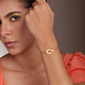 Pulsera de tenis de moda 2019 con baño de oro, piedra blanca y engaste de bisel en forma de candado, de aleación de zinc - Product Image 2